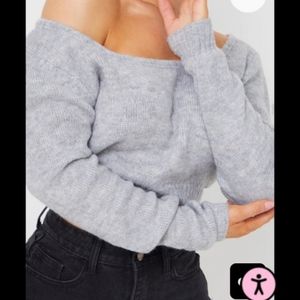 COPY - Pretty Little Thing cropped off shoulder sweater